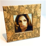 Cork Frame Small Square fennel and Gold