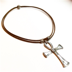 cork Necklace Ankh