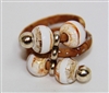 Cork Ring White Ceramic Beads