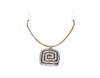 Square Swirl Cork Necklace