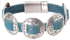 Turquoise Cork Bracelet with 5 shields