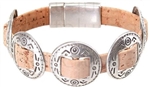 Natural Cork Bracelet with 5 Shields