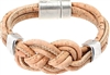 Natural Cork Knot Bracelet with two metalic rings
