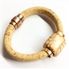 Cork Bracelet with marbled ceramic bead