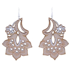 Cork White Lace Floral Earring
