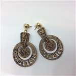 Cork Earring Aztec Circle