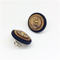 Cork  Earring Art Deco Wheels