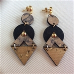 Cork Earrings Triangles/Circles