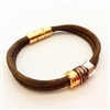 Cork Bracellet 3 Rhinestones BR/G