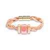 Cork bracelet w/pink ceramic