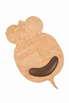 Beige Mouse Shaped Mouse Pad