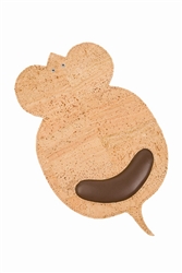Beige Mouse Shaped Mouse Pad