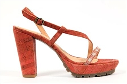 Cork Seastar Sandals  - coral