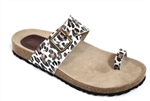 leopard cork sandal