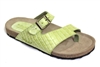green cork sandal