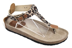 leopard snake cork sandal