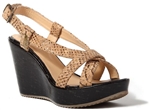 Wedges Black Lacquered Cork with Piton straps