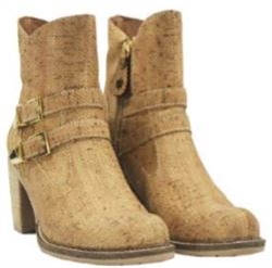 Cork Boots with Gold Lace patern