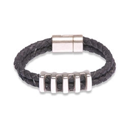 Cork bracelet men's black