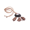 Cork necklace tassels & shell