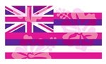 Hawaii Floral Flag Pinks