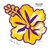 Original Hibiscus Purple & Yellow
