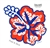 Original Hibiscus Red & Blue