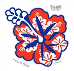 Original Hibiscus Red & Blue