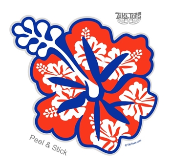 Original Hibiscus Red & Blue