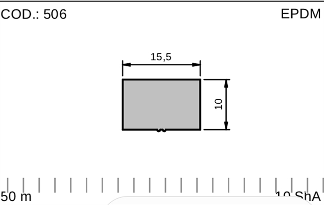 Rectangular Rubber Seal Strip