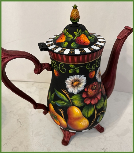 VIDEO from Jan 25 - Old Silver Coffee Pot design by Rosemary West CDA (Class video & Enhanced Chat Notes)
