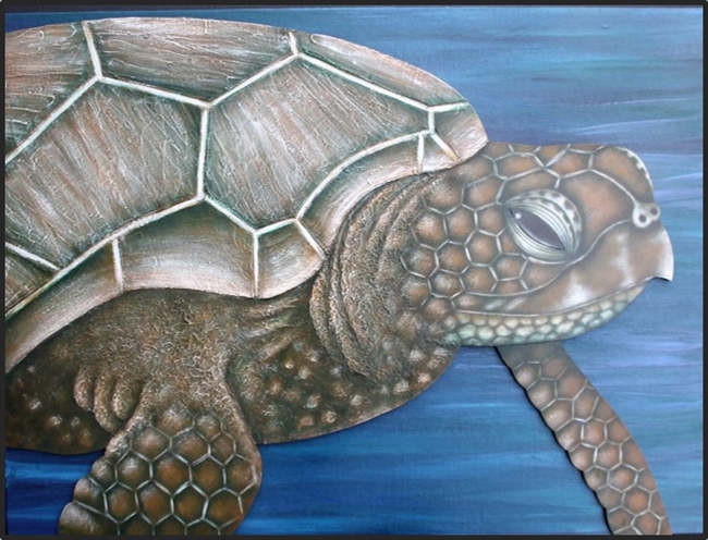 June 2 & 9 - Textured Turtle by Karen Brouwer