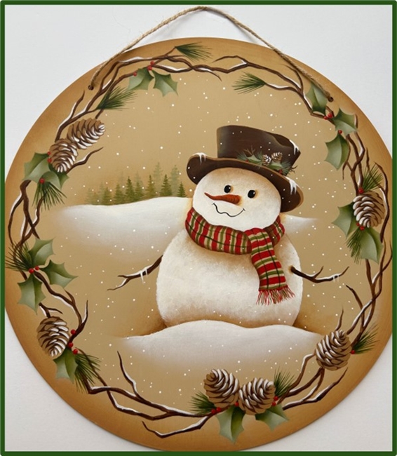 VIDEO from Dec 2, 2024 - Snowman Wreath by Nancy Scott CDA