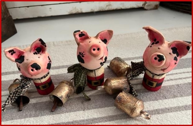 May 16 (Thurs. 8 PM to 10 PM, ET) & 19 (Sun. 8 PM to 10 PM, ET)) - Piggy Claus by Barb Jones (2 parts to this class)