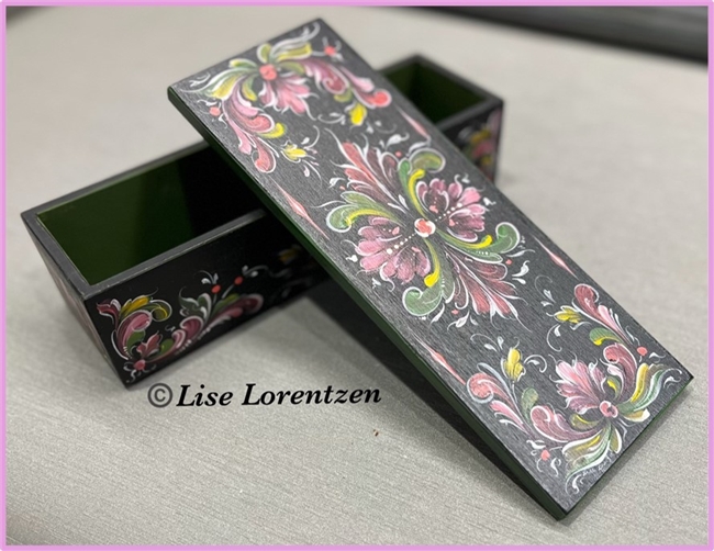 May 17 (Friday 10 AM to 2 PM, ET) - Telemark Rose Rectangular Box by Lise Lorentzen