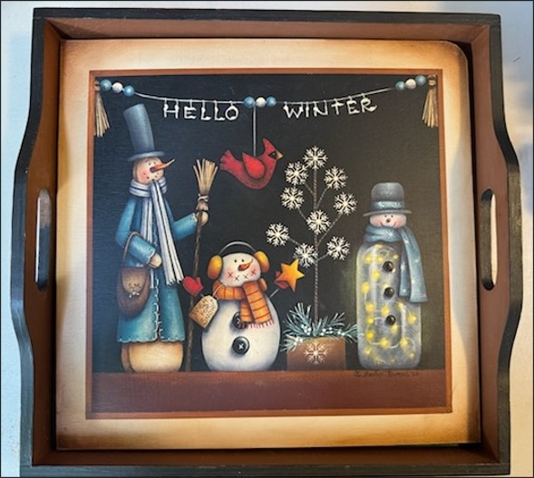 November 9 -  Homemade Winter Tray by Maxine Thomas (3rd in the series of 5)