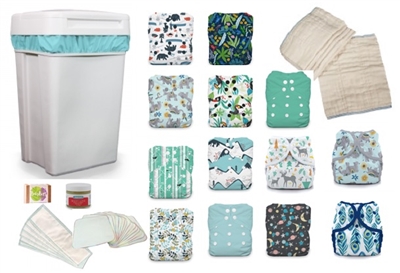 Cloth Diaper Home Wash Bundle - Mixed Styles (wash every 3 days)