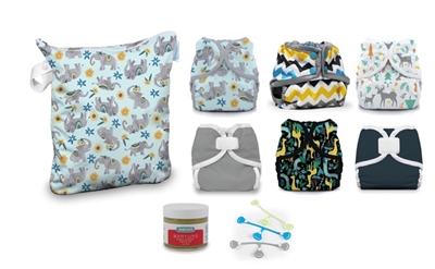 Diaper Stork Deluxe Cloth Diaper Service Starter Bundle