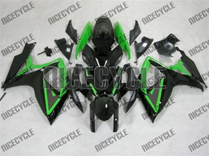 Green/Black Suzuki GSX-R 600 750 Fairings