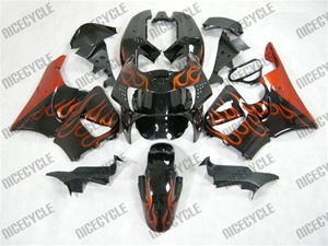 Honda CBR 900RR Orange Flame Fairings