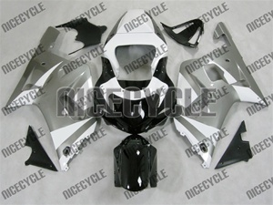 Silver/White Suzuki GSX-R 600 750 Fairings