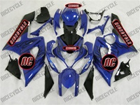 Suzuki GSX-R 1000 Black Flames on Blue Fairings