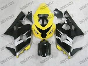 Silver/Black/Yellow Suzuki GSX-R 600 750 Fairings