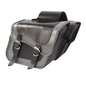 Gray Thunder Braided Compact Slant Saddlebag