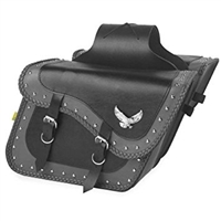 Gray Thunder Studded Compact Slant & Super Slant Saddlebag