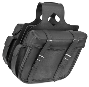 River Road Slant Large Braided Saddlebags