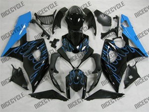 Suzuki GSX-R 1000 Sky Blue Flames Fairings