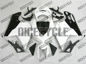 White/Black Ducati 1198 1098 848 Evo Fairings