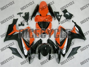 Orange/Black Suzuki GSX-R 600 750 Fairings