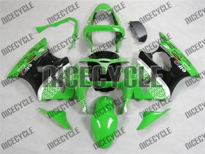 Green Race Kawasaki ZX6R Fairings